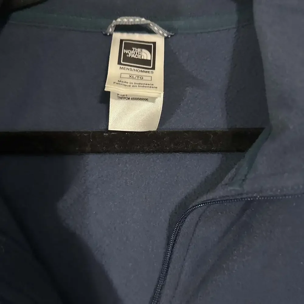 The North Face Men’s XL TKA‎ 100 Fleece Quarter Zip Pullover Navy Blue